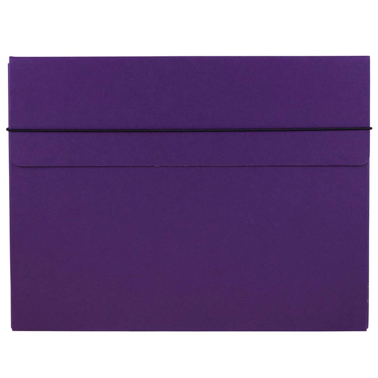 JAM Paper Strong Thick Portfolio Carrying Case with Elastic Band Closure